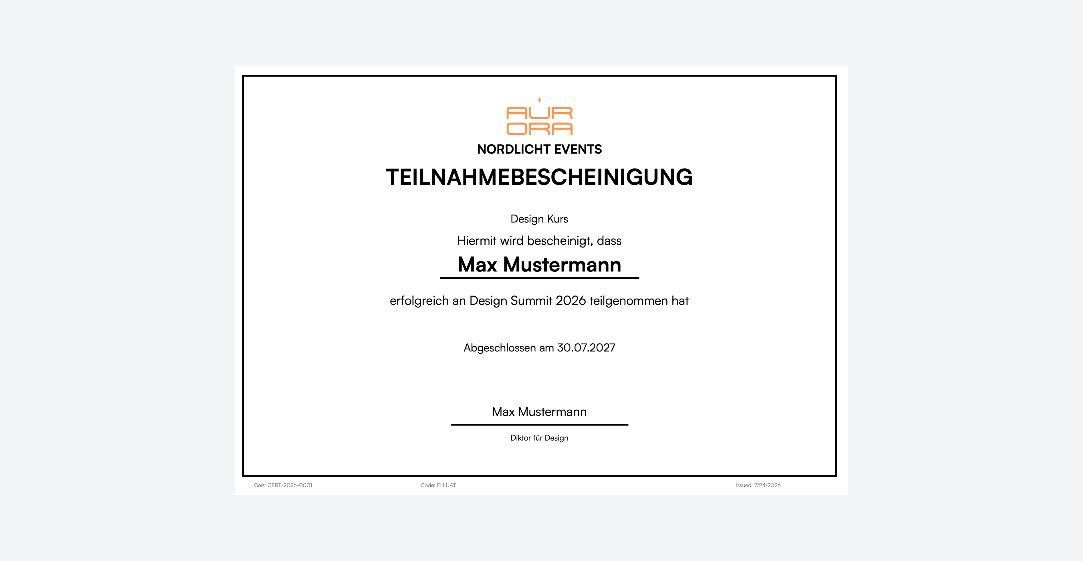 Offers, invoices and certificates